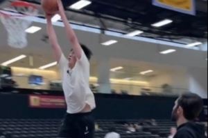 G联盟第二战!杨瀚森赛前积极备战 勾手&扣篮&三分样样都来